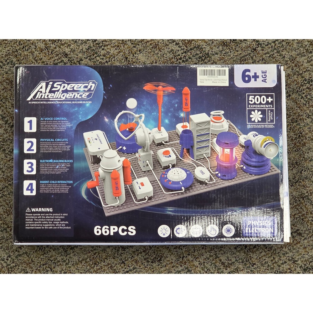 AI Speech Intelligence 66 Piece STEM Electronic Building Blocks Science Toy Kit